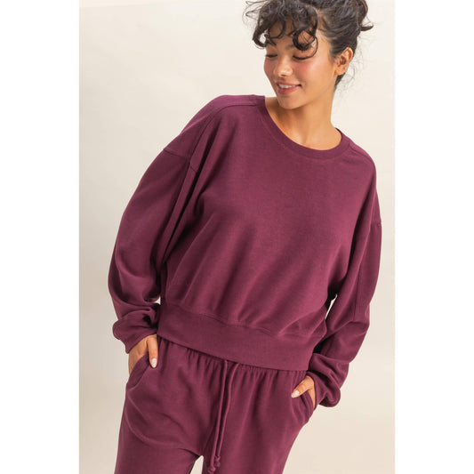 Soft Ribbed Relaxed Fit Sweatshirt