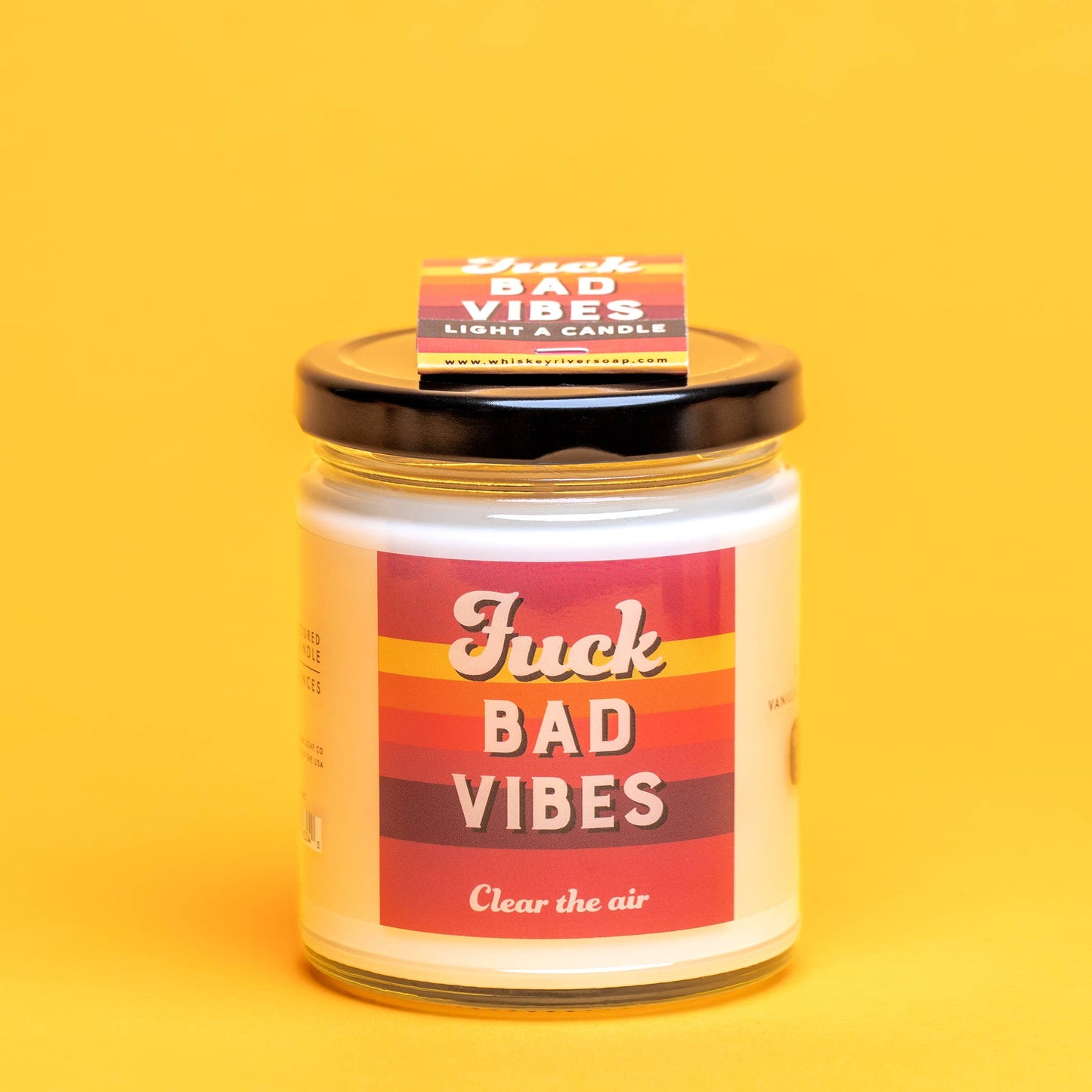 Fuck Bad Vibes Candle and Matchbook | Funny Candle