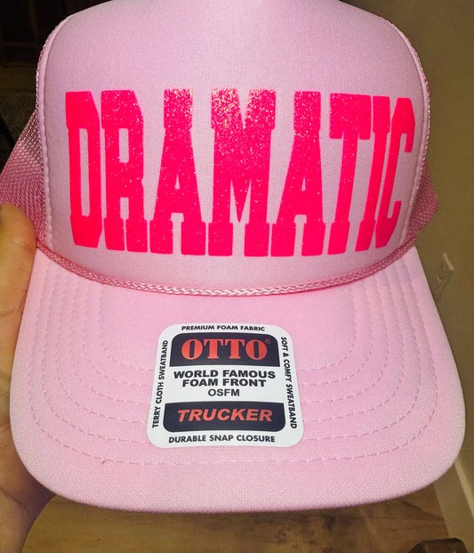 Dramatic on a Pink Trucker Hat