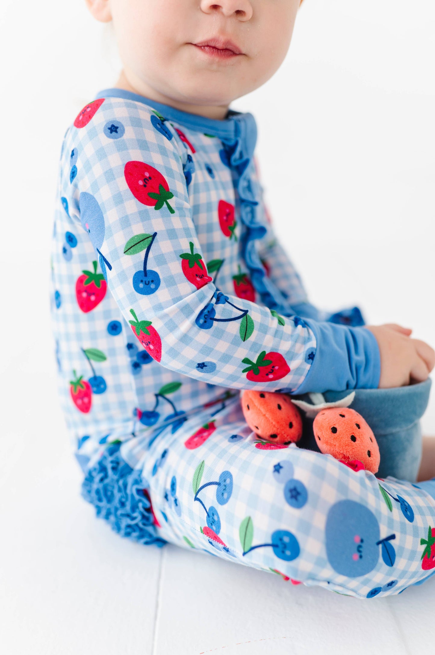 Berry Convertible Footies with Ruffle