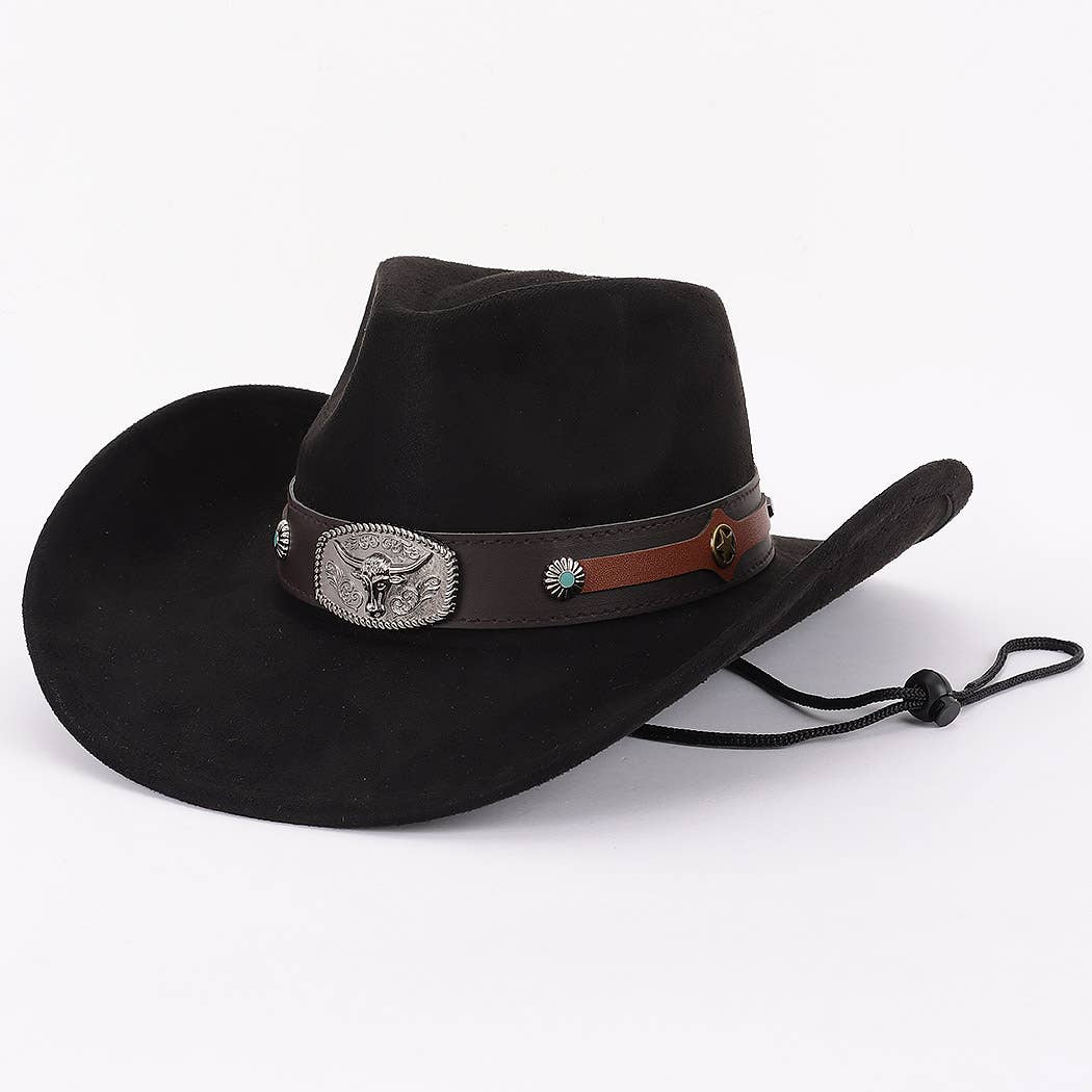 Faux Wool Cowboy Hat