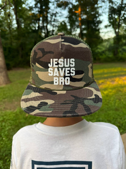 Jesus Saves Bro Camo Kids Hat