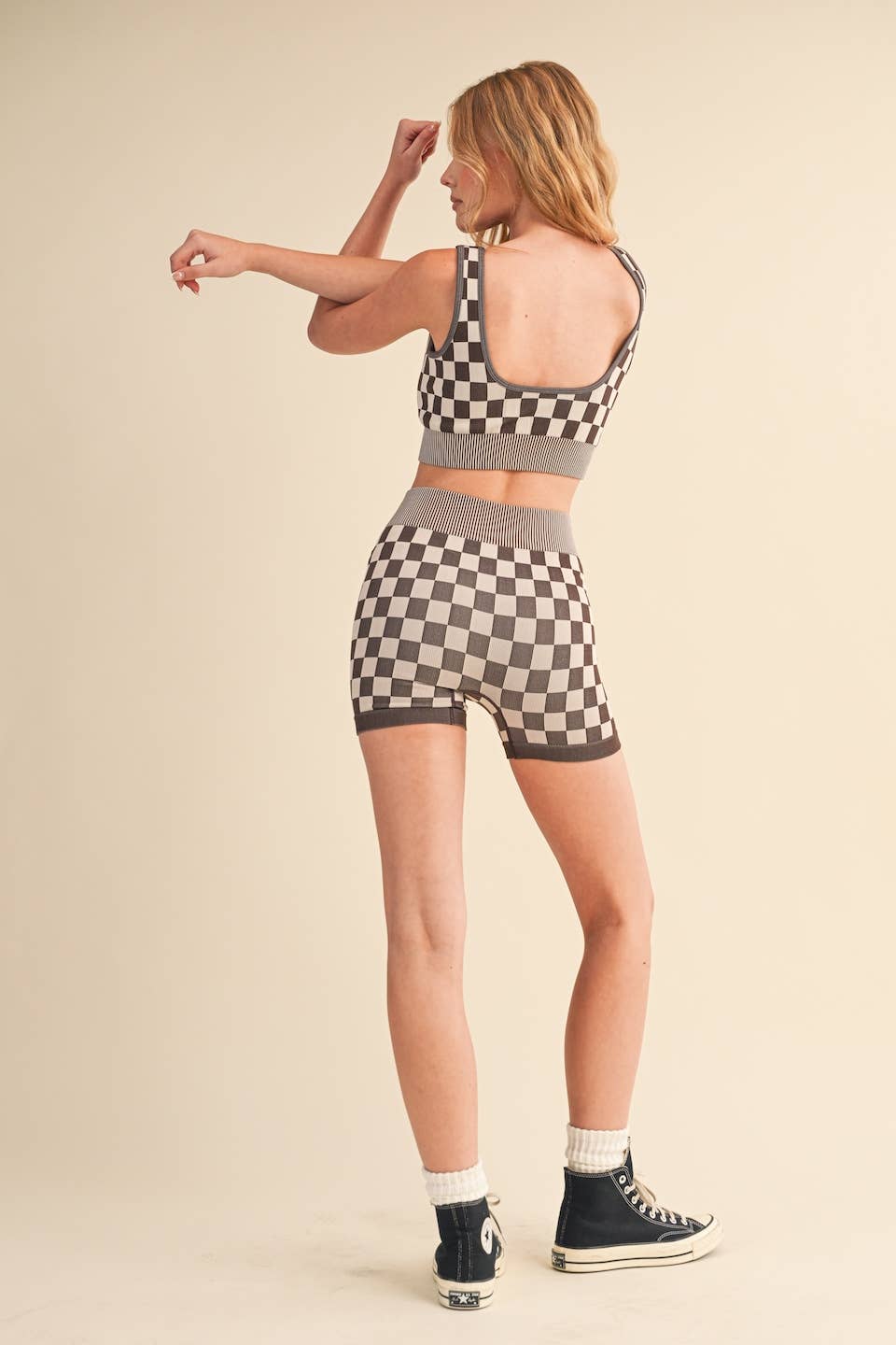 Checkmate Cropped Two Piece Set