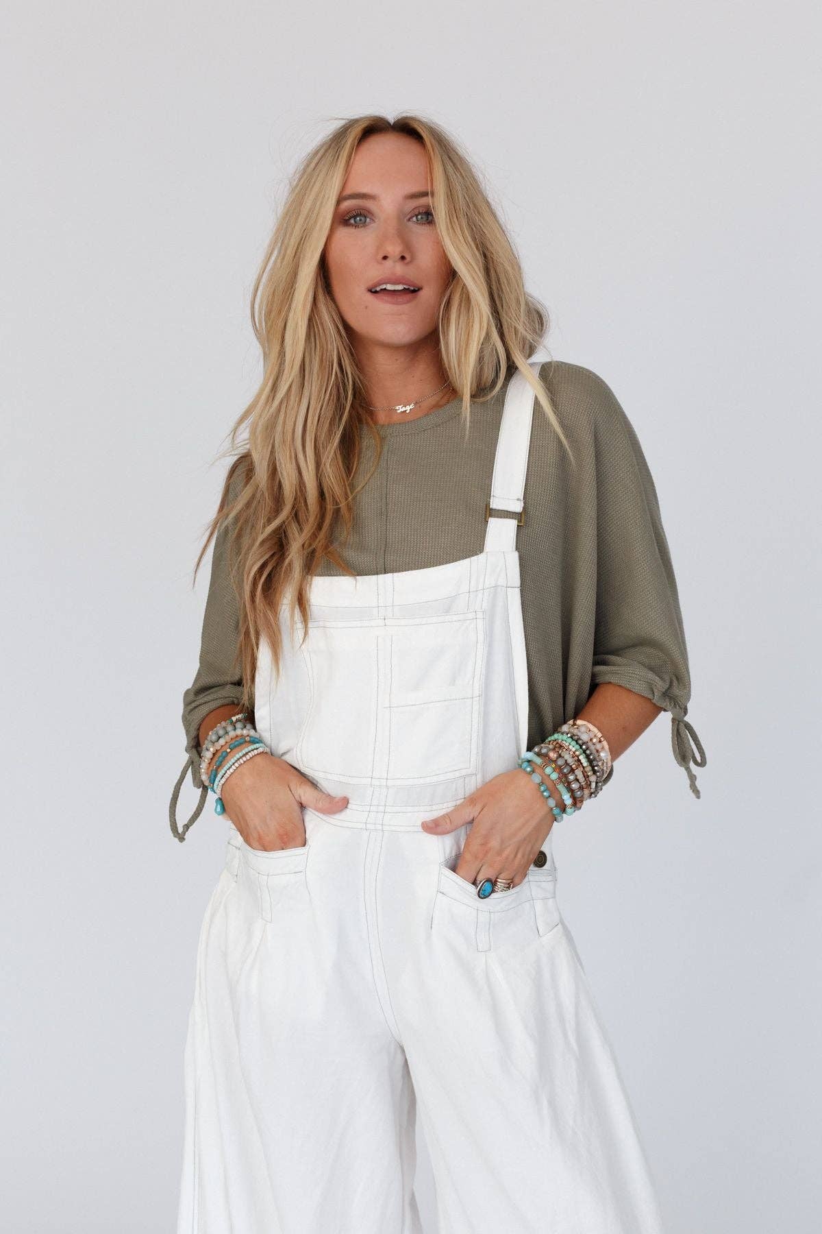 Little Lark Puff Sleeve Tee - Olive