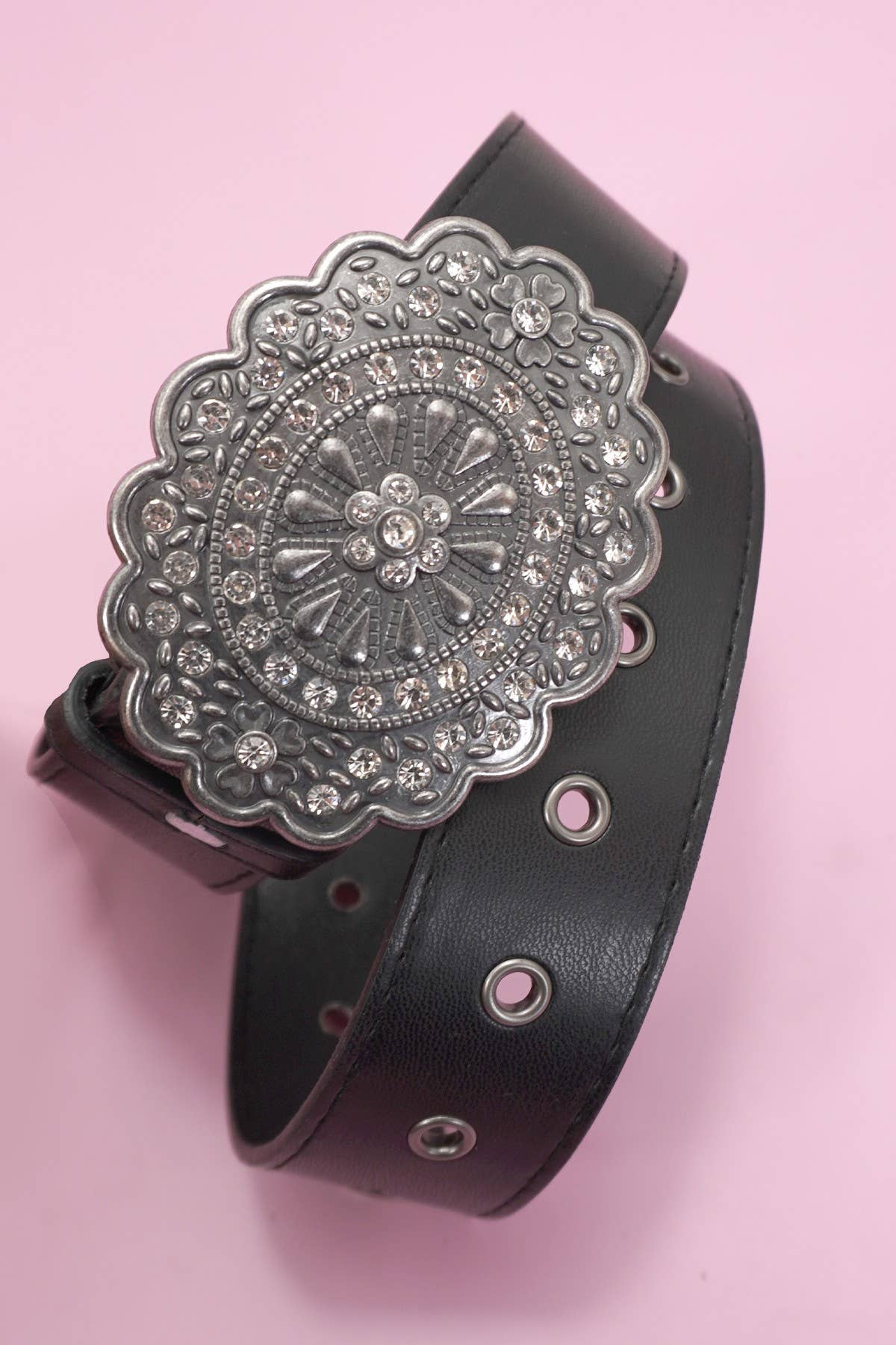 WESTERN OVAL BUCKLE FASHION LEATHER BELT |