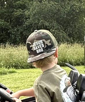 Jesus Saves Bro Camo Kids Hat
