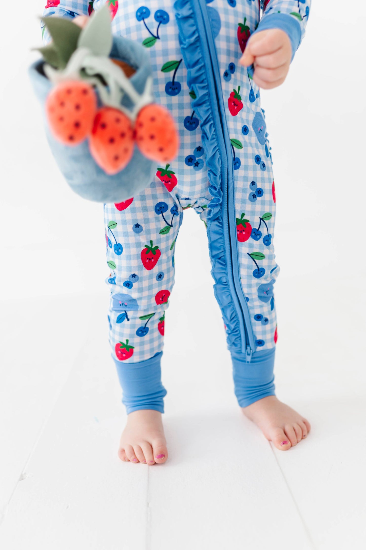 Berry Convertible Footies with Ruffle