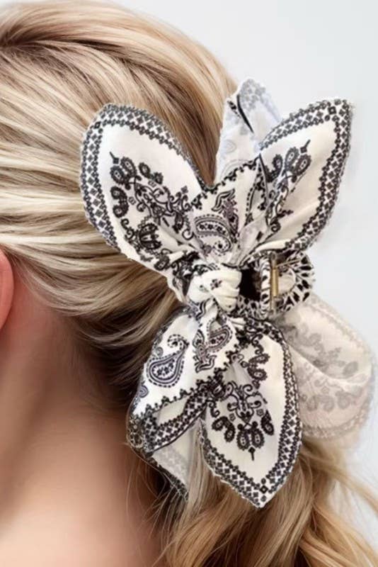 PAISLEY BOHO VINTAGE HAIR CLAW CLIPS |