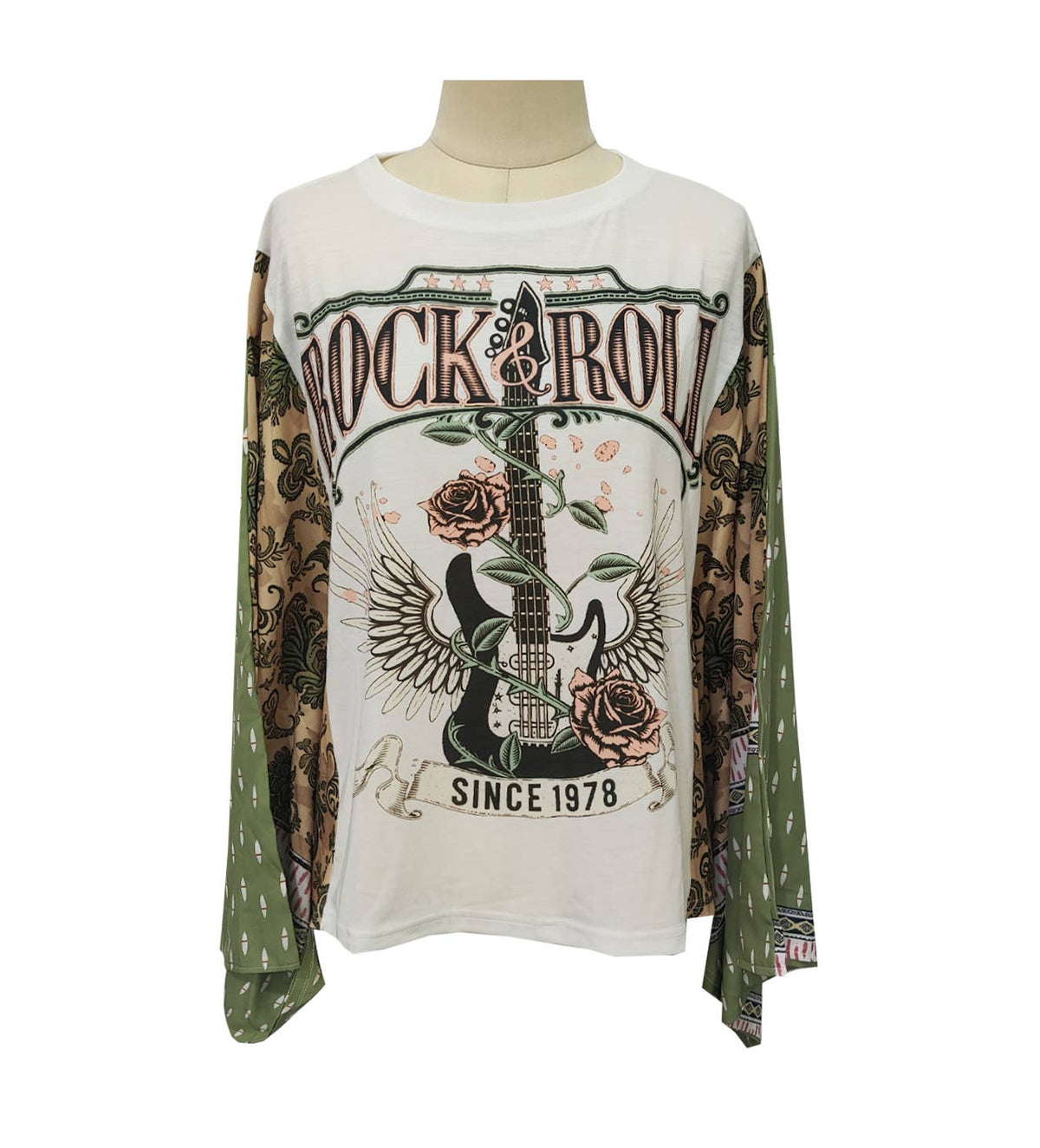 Western Rock and Roll Kimono Sleeve Relaxed Graphic Tees