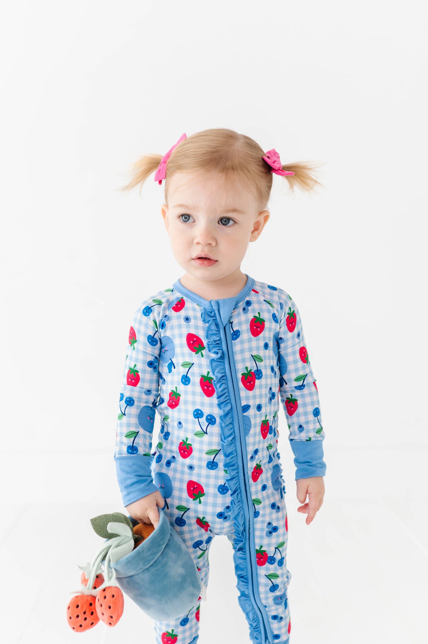 Berry Convertible Footies with Ruffle