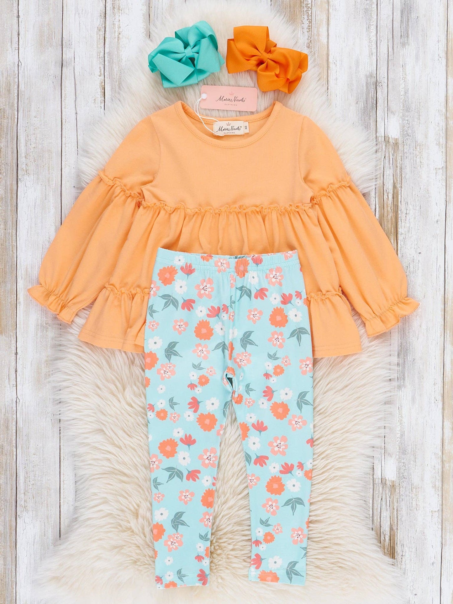 Golden Hour Floral Ruffle Outfit