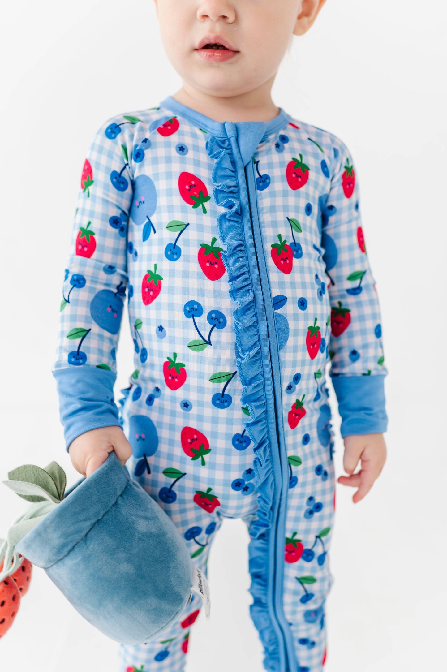 Berry Convertible Footies with Ruffle