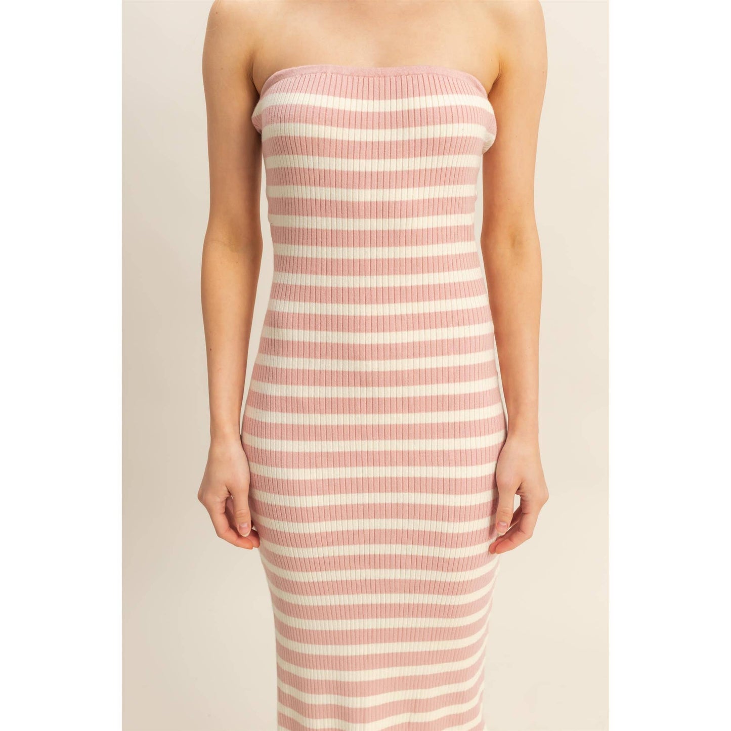 Striped Sweater Cardigan and Dress Set