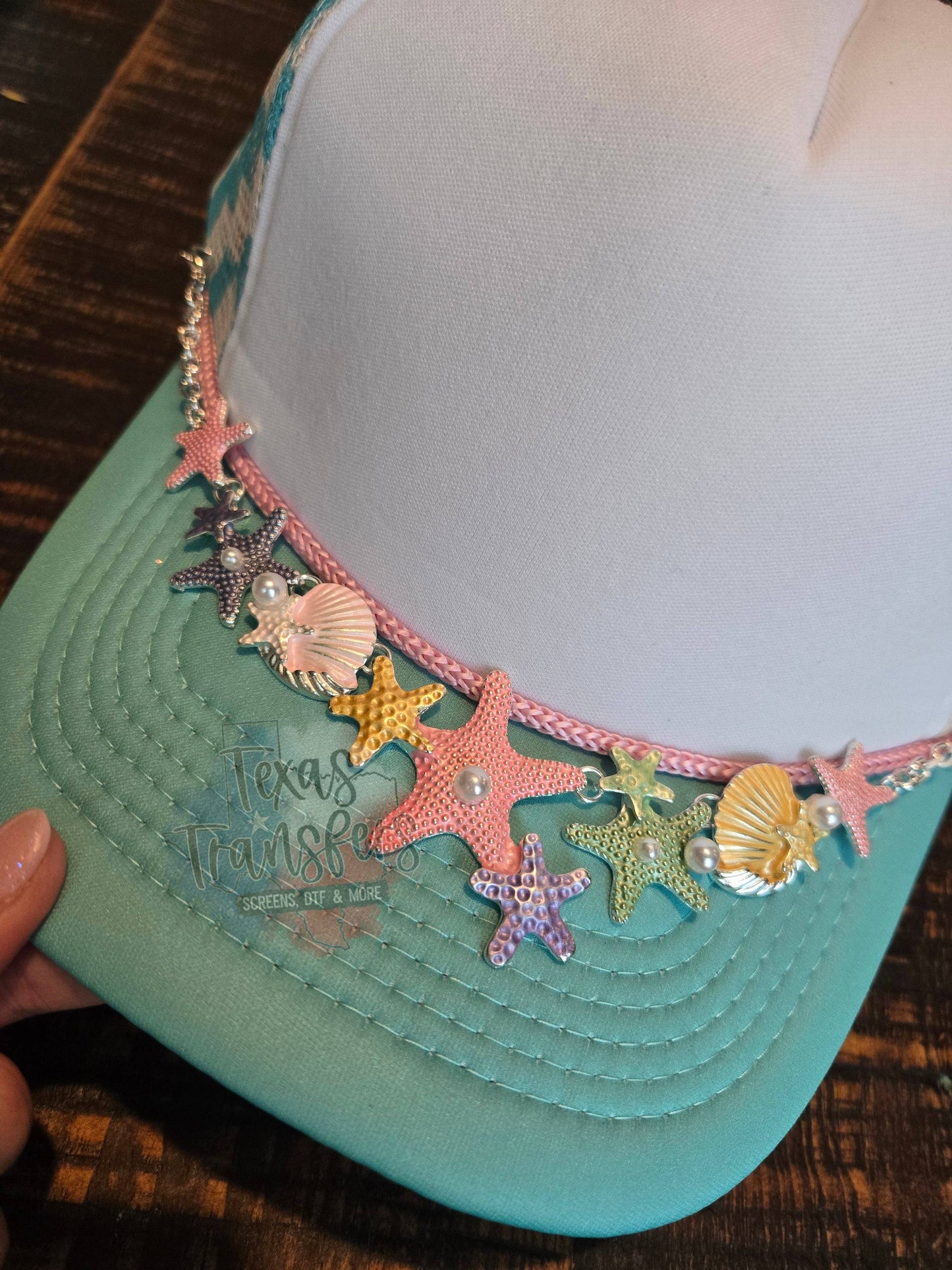 Pastel Starfish Beauty Hat Chain