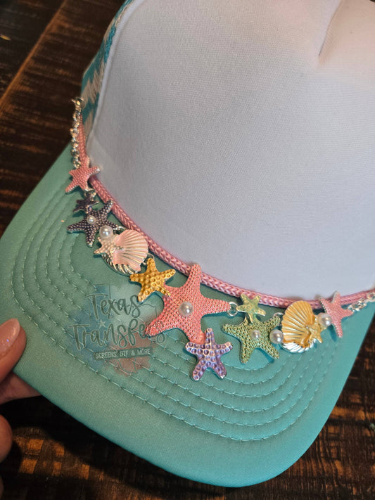 Pastel Starfish Beauty Hat Chain