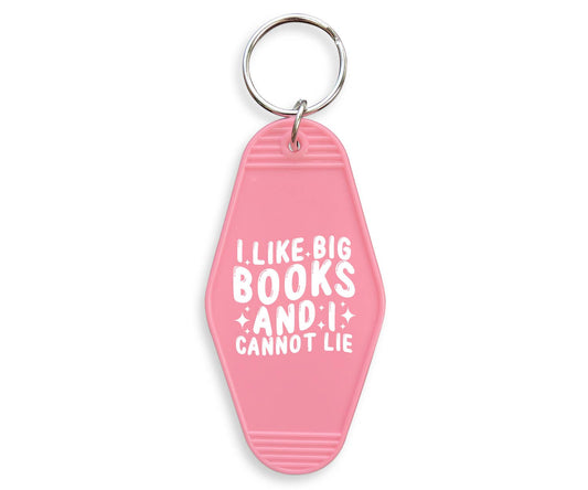 I Like Big Books Motel Keychain